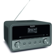 TechniSat DIGITRADIO 584 – Stereo DAB+ Internetradio (CD-Player, Wireless-Charging, WLAN, Bluetooth, USB, Wecker, Equalizer, 2 x 10 Watt Lautsprecher, Kompaktanlage) anthrazit