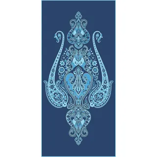 Bassetti RAGUSA Strandtuch aus 100% Baumwolle in der Farbe Blau B1, Maße: 90x180 cm - 9322115