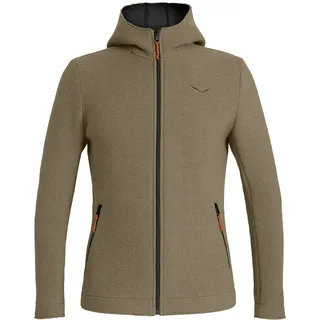 Salewa Kapuzenjacke Sarner Full-Zip (Woll-Mischgewebe) braun Herren