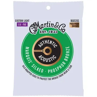Martin Akustikgitarrensaiten, Marquis Silked Custom Light 11/52, 98/2 Phosphor Bronze (MA535S)