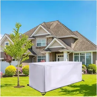 Outdoor-Wasserfeste Möbelkästchen - 420D Oxford Stoff - 235x125x90cm - Silber