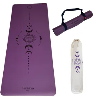 divasya Yogamatte aus Eco-PU & Naturkautschuk 1 St lila