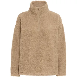 Fleecejacke OXMO "Fleecejacke OXTOLIRONE", Damen, Gr. XL, beige (dune), Obermaterial: 100% Polyester PES., Jacken Fleecejacke