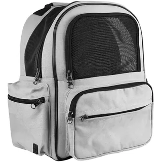 Nobby Rucksack Jela hellgrau für Katzen bis 7 kg, strapazierfähig 41x33x22 cm