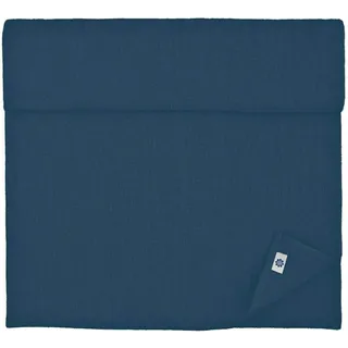 Linen & Cotton Tischläufer Hygge, 100% Leinen - Dunkelblau Blau, 40x90 cm | Stoff Tischband Modern, Tischdeko Stoff Läufer Tisch Lang für Home Esstisch Restaurant Hotel Party Sommer Geburtstag Ostern