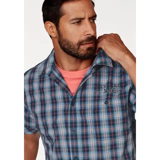 MAN'S WORLD Kurzarmhemd mit kleinem Print, bunt