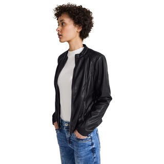 STREET ONE Damen Kunstlederjacke Black 36