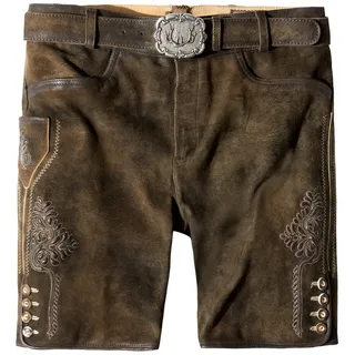 Stockerpoint Trachtenlederhose Corbi4 Herren (1-tlg) Trachtenlederhose, Trachtenhose, Bayerische Lederhose, Oktoberfest braun 52