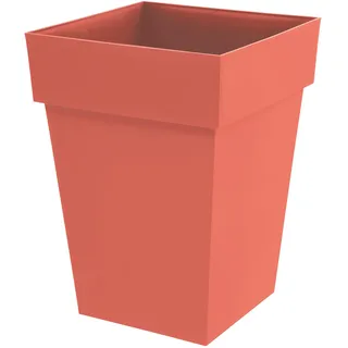 EDA - Blumentopf, quadratisch, mittelhoch, Toskana, Volumen 51 l, 39 x 39 x 53 cm, Orange