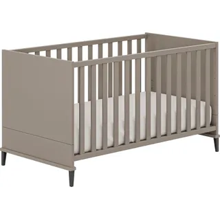 Home affaire Babybett »ARI« 4-fach höhenverstellbar, umbaubar zum Juniorbett Kindersofa, grau