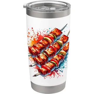 Schaschlik Meister Grill Russische Spieße grillen Russland Doppelwandiger Edelstahl-Thermobecher