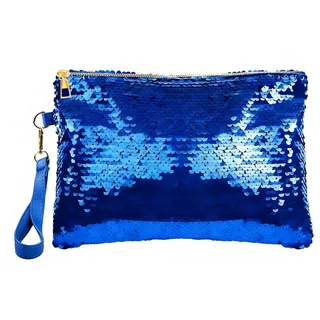 Uwiyo Pailletten Clutch Tasche Damen, Damen Glitzer Pailletten Brieftaschen Elegante Glitzer Clutches Tasche Abendtasche Handtasche für Hochzeiten Prom Party (Blau)