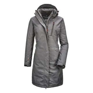 Killtec Damen Funktionsparka Mit Abzippbarer Kapuze Alisi, anthrazit, 40, 32730- - Grau