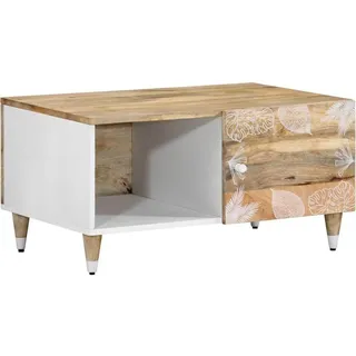 vidaXL Couchtisch Braun Mangoholz 80 x 50 x 40 cm