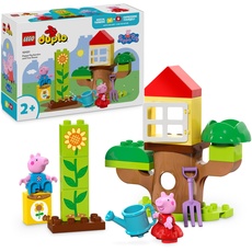 LEGO DUPLO Peppa Wutz Garten mit Baumhaus: Lern-Set für Vorschulkinder zum Bauen und Umbauen mit 2 Figuren, Geschenkidee für Kinder ab 2 Jahren, Jungen und Mädchen 10431