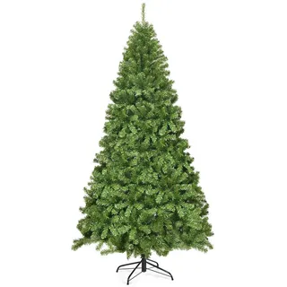 Costway Weihnachtsbaum 225cm Grün , Kunststoff , 225 cm , Dekoration, Weihnachtsdekoration, Christbäume & Zubehör