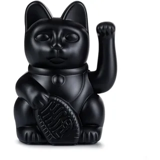 donkey products Lucky Cat Winkekatze in der Farbe Schwarz aus Kunststoff, 15cm, 330466