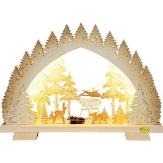 Tietze Erzgebirgsdegn LED Schwibbogen »Midi Schwibbogen Waldidylle exklusiv«