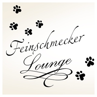 Wandaro W3334 Wandtattoo Feinschmecker Lounge I schwarz (BxH) 40 x 31 cm I Tiere Haustiere Aufkleber selbstklebend Pfoten Wandaufkleber Wandsticker