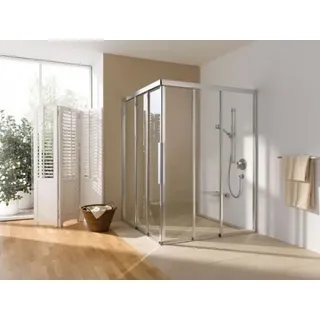 Koralle Eckduschkabine Schiebetür 3-teilig - Halbteil myDay Comfort ESFBF3S rechts 120 1185-1205x2000mm, VJ05812020AP1, Duschkabine: Rahmen: Silber matt, Glas: ESG GlasPlus
