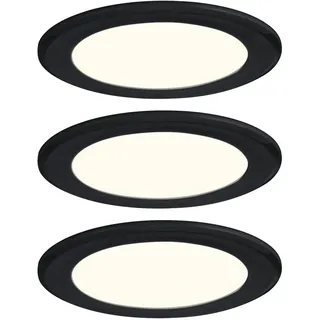 Paulmann LED Möbeleinbauleuchten 3er-Set 65mm 3x2,5W 3x180lm 230/12V 3000K Schwarz matt