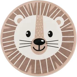 Paco Home »Chicos 556« rund 2 mm Höhe Flachgewebe, Motiv Löwe, Kinderzimmer,