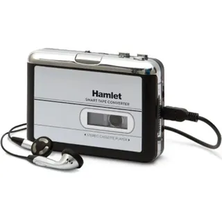 Hamlet Smart Tape Converter tragbarer Audiokassetten-zu-mp3-Konverter in 3 Schritten - Schwarz, Silber