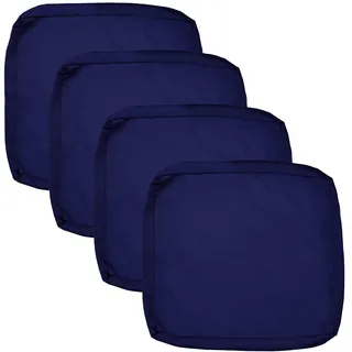 Oslimea Sitzkissenbezug für den Außenbereich, 61 x 61 cm, wasserdicht, für Terrassenmöbel, Stuhlkissen, Ersatzkissen, Sitzkissenbezug, nur Bezüge, Dunkelblau
