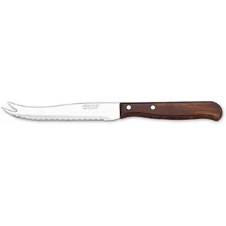 Arcos Serie Latina - Box 12 Stück Käsemesser - Klinge Nitrum Edelstahl 105 mm - HandGriff Pack-Holz Farbe Braun (12 pcs)