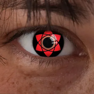 aricona Kontaktlinsen - Sharingan Kontaktlinsen Uchiha Sasuke - Farbige Kontaktlinsen ohne Stärke für Cosplay, Karneval, Fasching, Motto-Partys und Halloween Kostüme, 2 Stück