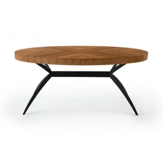 Speisetisch Tafel Ovaltisch Designertisch Ausziehtisch Esstisch Tisch - Braun