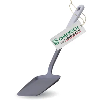 CHEFKOCH trifft Fackelmann Pfannenwender Köln – Hochwertige, hitzebeständige und nachhaltige Küchenhilfe, Made in Germany, ideal für beschichtetes Kochgeschirr, 33cm dunkelgrau/hellgrau