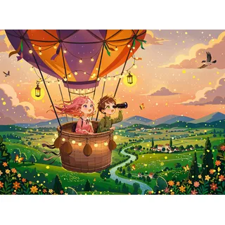 Ravensburger Kinderpuzzle 12004268 - Liebe liegt in der Luft - Romantisches Puzzle mit 300 großen Teilen, für Kinder ab 9 Jahren