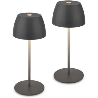 Briloner Mini LED Tischlampe Anthrazit 2 St.