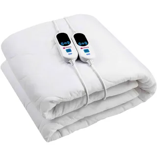 Pekatherm U210DF - Doppeltes Wärmeunterbett aus Baumwolle, 150 x 160 cm | Elektrische Wärme Unterbettdecke | Wärme Unterbett | Wärmeunterbett mit Abschaltautomatik