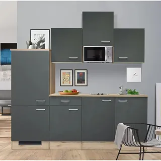 Flex-Well Küchenzeile Morena 210 cm grau