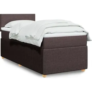 Langlebig Bettrahmen inkl. Lattenrost - Boxspringbett mit Matratze Dunkelbraun 90x200 cm Stoff - Klassische Betten Octo9972940 6parcel - Braun