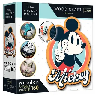 Trefl Holz Puzzle Sonderform 160 - Retro Mickey Mouse (160 Teile)