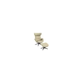 flexlux Relaxsessel More Polyester 90 x 107 x 89 cm Beige drehbar, ergonomisch, mit Kopfteil