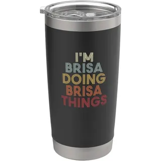 Brisa Name Brisa Personalized Name First Given Doppelwandiger Edelstahl-Thermobecher