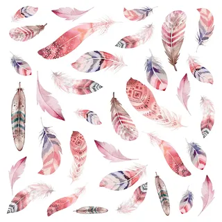 Little Deco Wandtattoo Waldtiere mit Sternen & Federn DL488 Zusatz - Federn