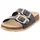 Fussbettpantoffel Schwarz/Silber 25