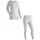 Langarm-basisschicht-set Silber Melange M