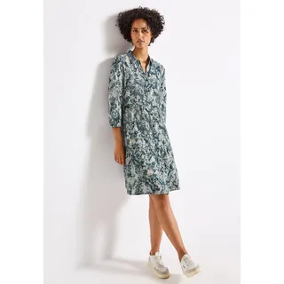 STREET ONE Tunikakleid Ohne Taschen mit Snake Print und Volants, blau