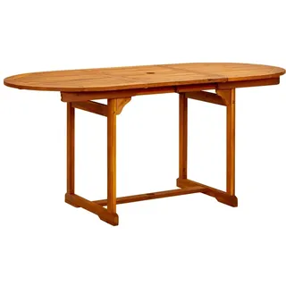 vidaXL Garten-Esstisch (120-170)x80x75 cm Braun