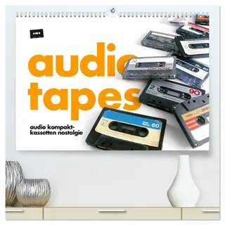 Audio Tapes (hochwertiger Premium Wandkalender 2026 DIN A2 quer), Kunstdruck in Hochglanz: Audio Kompakt-Kassetten Nostalgie (CALVENDO Kunst)