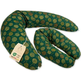 Baby's Stillkissen Seitenschläferkissen - Lagerungskissen Baby | OekoTex zertifiziertes Stillkissen mit Bezug - 190cm großes Schwangerschaftskissen für Baby & Erwachsene - 100% Bio-Baumwolle