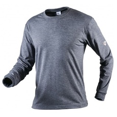 BP 2420-871-54-2XL Langärmeliges Unisex-T-Shirt, 1/1 Ärmel, Rundhalsausschnitt und Strickbund, 70 cm, 200,00 g/m2, blau-grau ,2XL