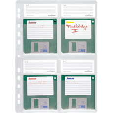 Durable DiskettenOrganizerHüllen (CD Player), CD- & Schallplatten Aufbewahrung, Transparent