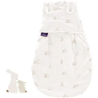 TRÄUMELAND – LIEBMICH Babyschlafsack Hophop Bunny beige | atmungsaktiver Babyschlafsack | 2.5 TOG | mitwachsender Ganzjahresschlafsack für Sommer und Winter |Öko-Tex 100 zertifiziert | ab 0 Monate